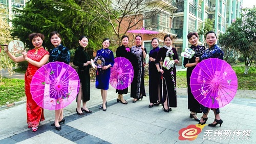 无锡梁溪区金匮街道举办社区旗袍秀
